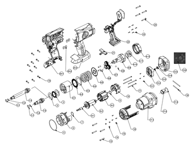 Fig-0 Diagram and Parts List for CP8849-2  Chicago Pneumatic Wrench